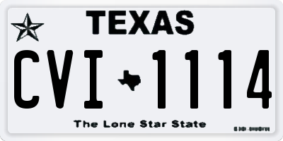 TX license plate CVI1114