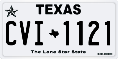 TX license plate CVI1121