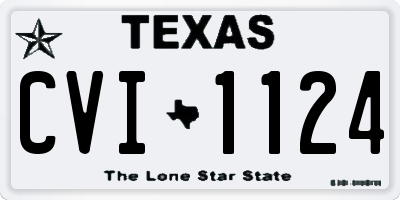 TX license plate CVI1124