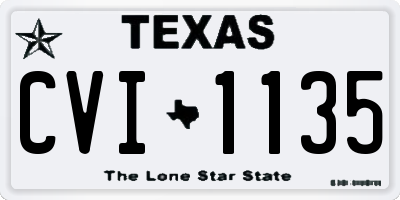 TX license plate CVI1135