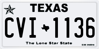 TX license plate CVI1136
