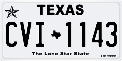 TX license plate CVI1143