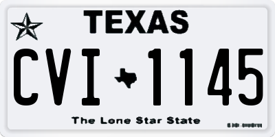 TX license plate CVI1145