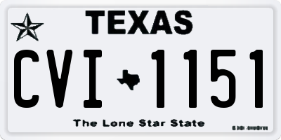 TX license plate CVI1151