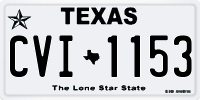 TX license plate CVI1153