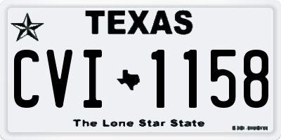TX license plate CVI1158