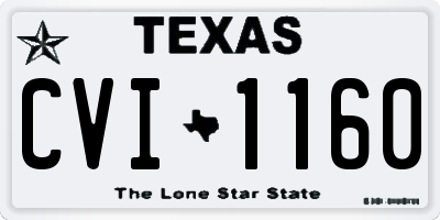 TX license plate CVI1160