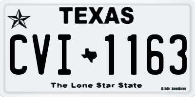 TX license plate CVI1163