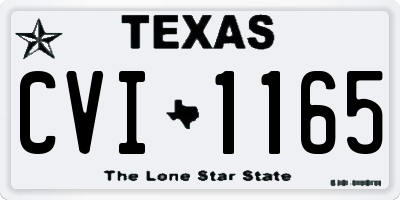 TX license plate CVI1165