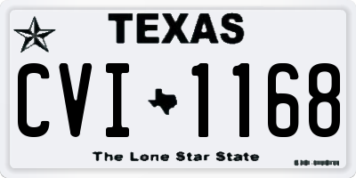 TX license plate CVI1168
