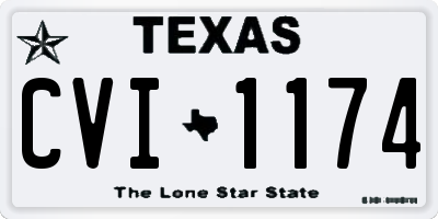 TX license plate CVI1174