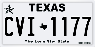 TX license plate CVI1177