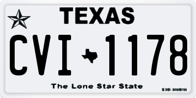 TX license plate CVI1178