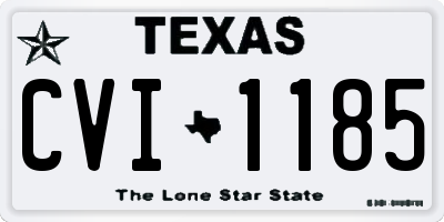 TX license plate CVI1185