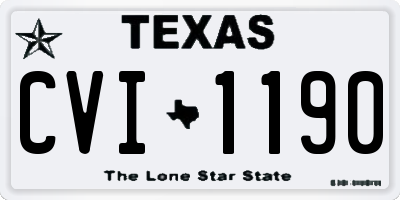 TX license plate CVI1190