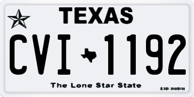 TX license plate CVI1192