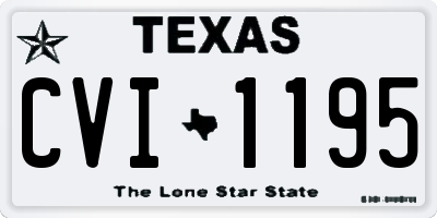 TX license plate CVI1195