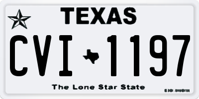 TX license plate CVI1197