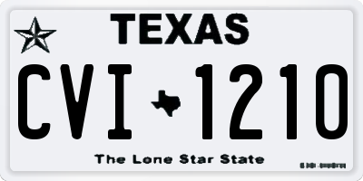 TX license plate CVI1210
