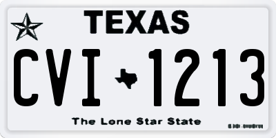 TX license plate CVI1213