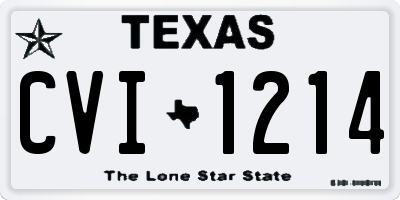 TX license plate CVI1214