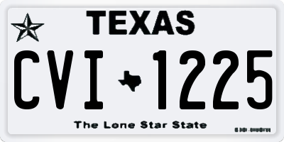 TX license plate CVI1225