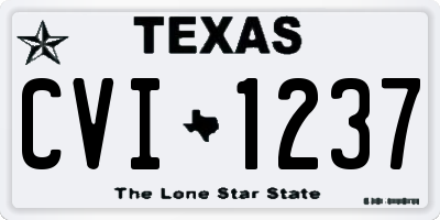 TX license plate CVI1237