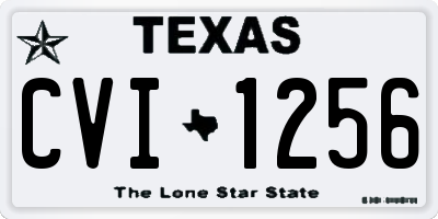TX license plate CVI1256