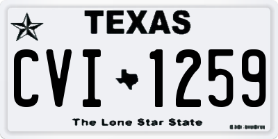 TX license plate CVI1259