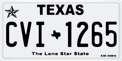 TX license plate CVI1265