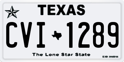 TX license plate CVI1289