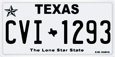 TX license plate CVI1293