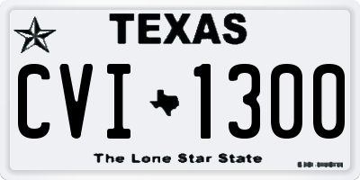 TX license plate CVI1300