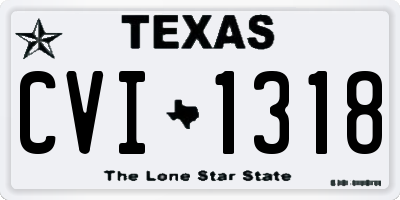 TX license plate CVI1318