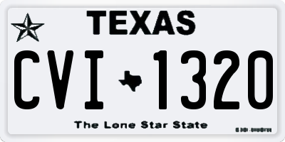 TX license plate CVI1320