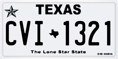 TX license plate CVI1321