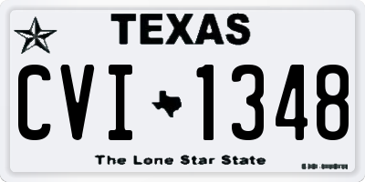 TX license plate CVI1348