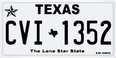 TX license plate CVI1352