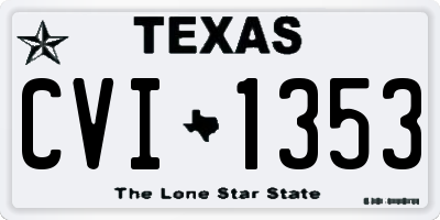TX license plate CVI1353