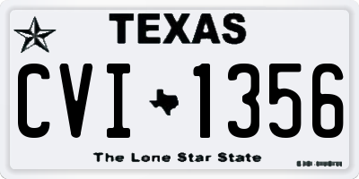 TX license plate CVI1356