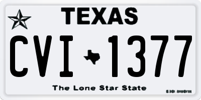 TX license plate CVI1377