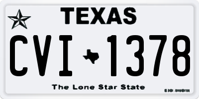 TX license plate CVI1378