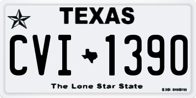 TX license plate CVI1390