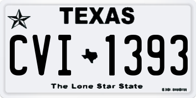TX license plate CVI1393