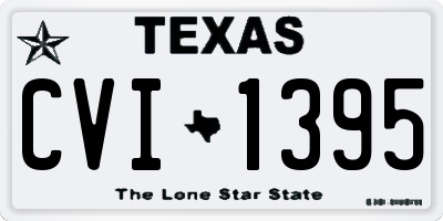 TX license plate CVI1395