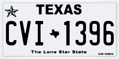TX license plate CVI1396