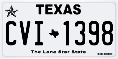 TX license plate CVI1398