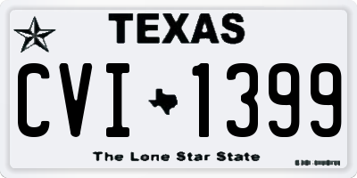 TX license plate CVI1399