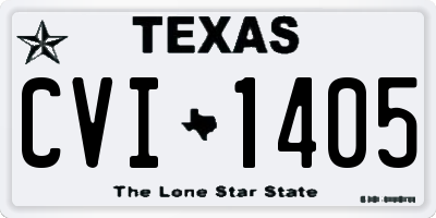TX license plate CVI1405