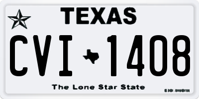 TX license plate CVI1408